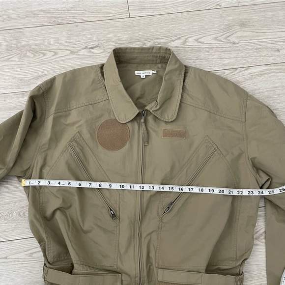 GOOD AMERICAN Womens Flight Suit Romper Size 5 Postal Khaki - Picture 2 of 15